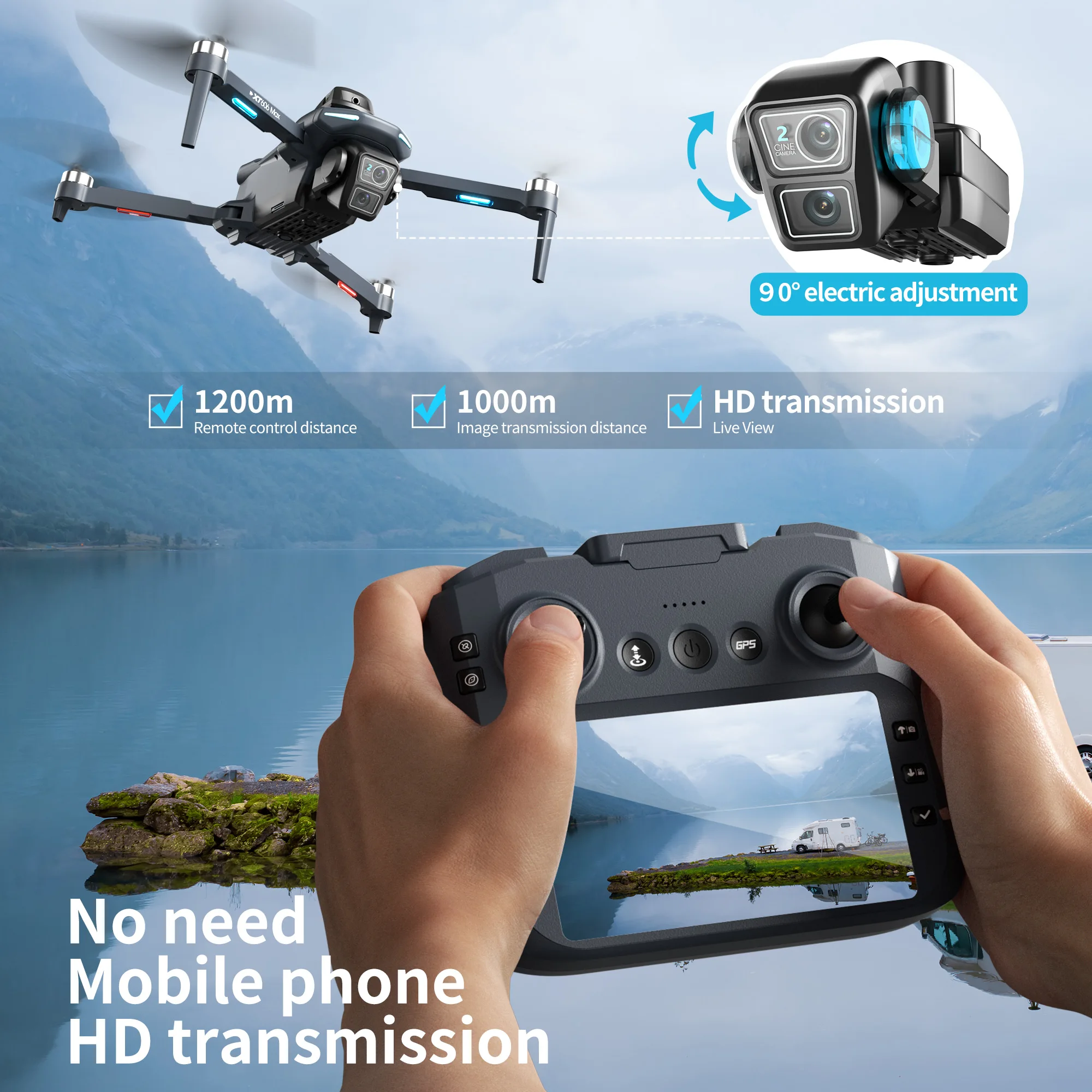 Drone GPS Originale XT606 MAX  - Drone Kit With Camera recensione e prezzo